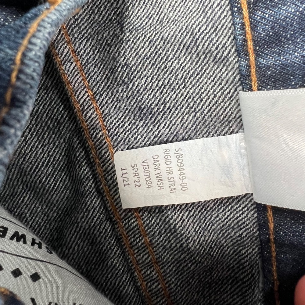 Banana Republic Jeans Womens 30 Blue High Rise Curvy Straight‎ Leg Dark Wash NWT - Picture 13 of 16